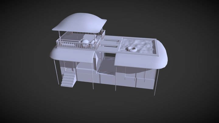 Party summer house 3D Model