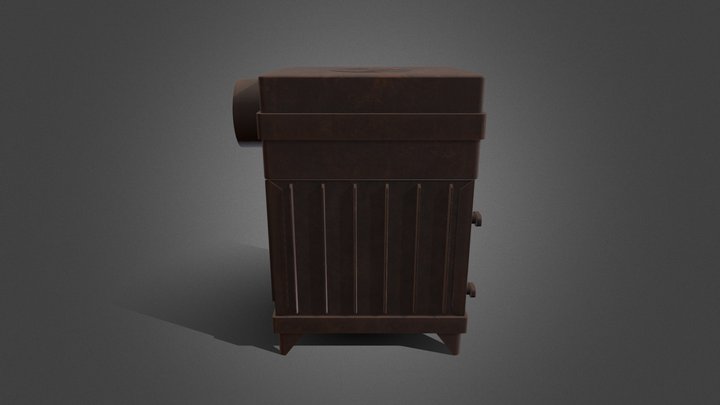 Cast Iron Furnace 3D Model