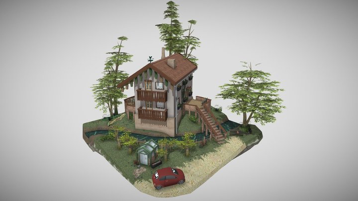 DAE Diorama - Grandma's House 3D Model
