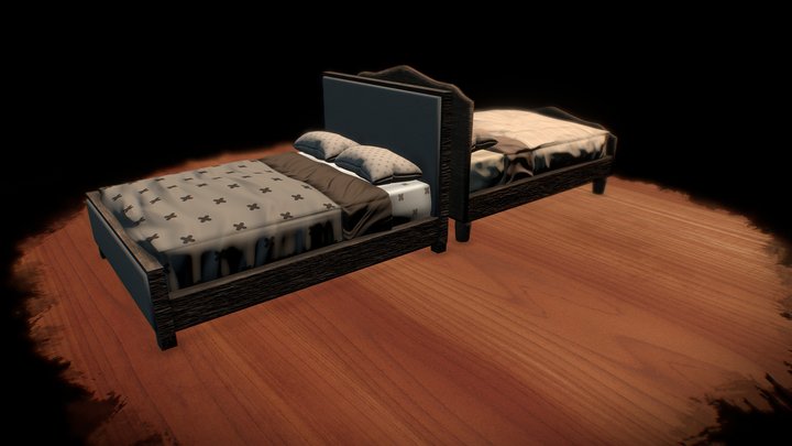 Mondrian Bed - 3D Model by Mehran1369