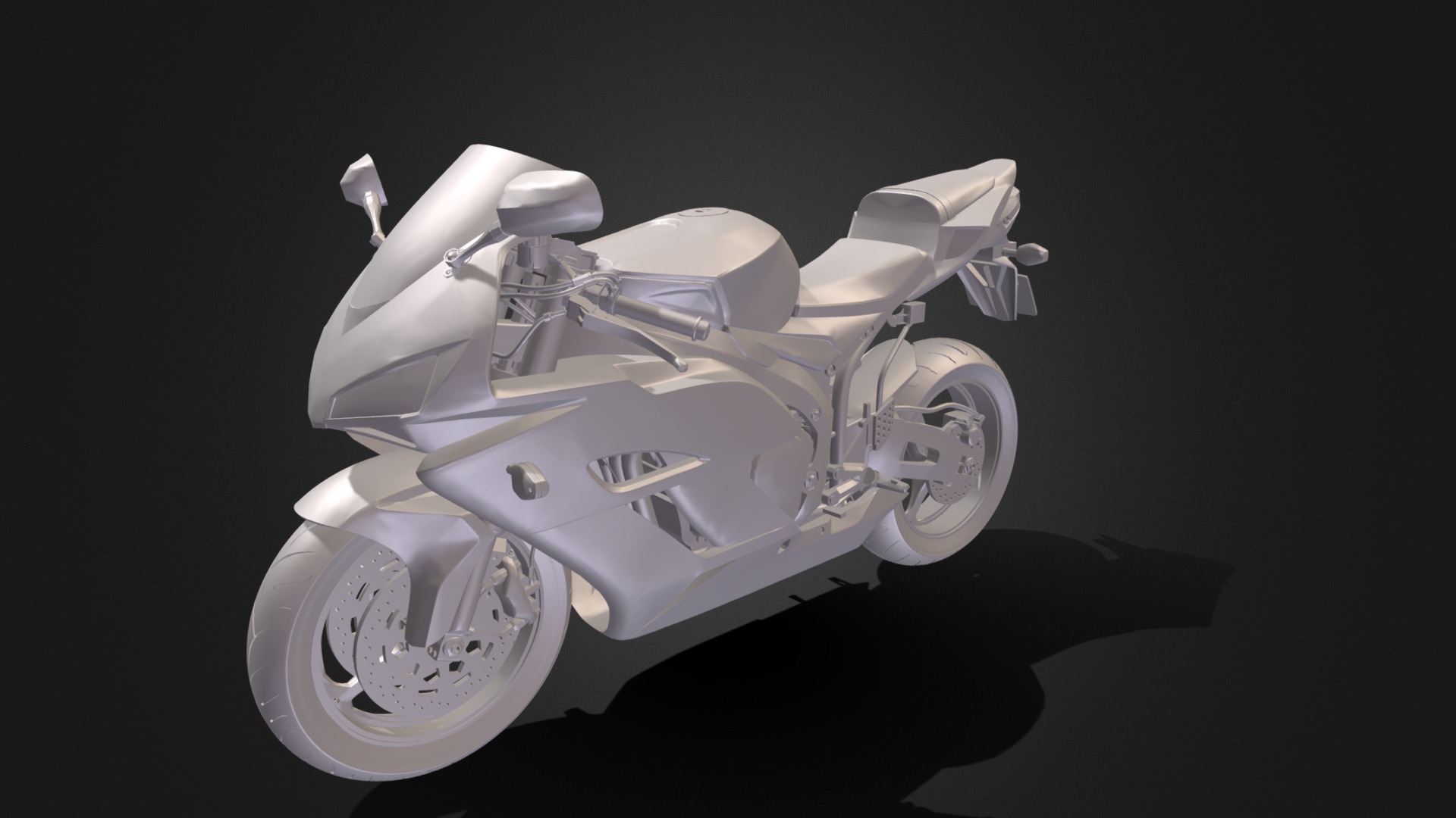 3D model Honda CBR 1000RR Fireblade for Print - This is a 3D model of the Honda CBR 1000RR Fireblade for Print. The 3D model is about a white and black toy car.