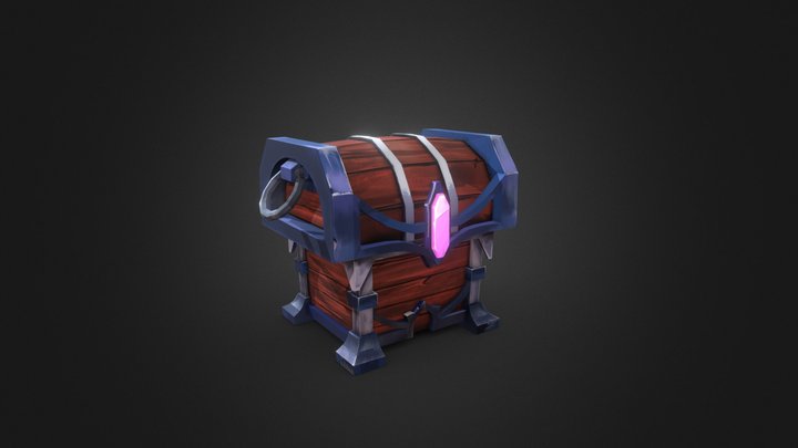 Stylized 3D Treasure Chest Box 3D Model