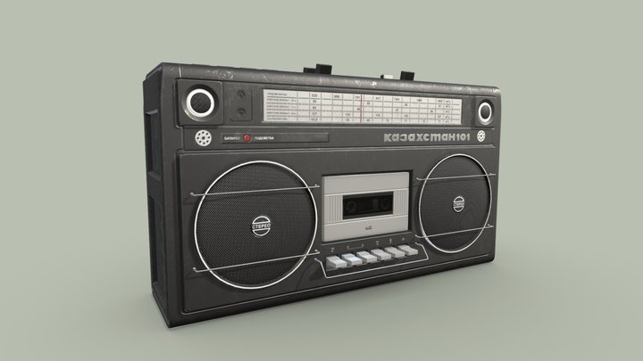Soviet tape recorder Kazakhstan 101 3D Model