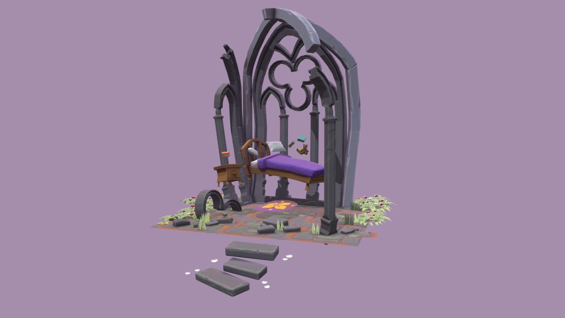 Stylized ruin with a magic chamber - 3D model by Elise_Lo [74bdc9b ...