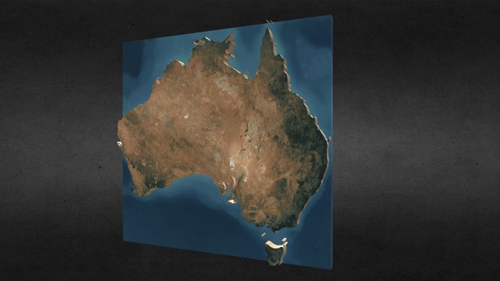 Australia With Texture 3D Model