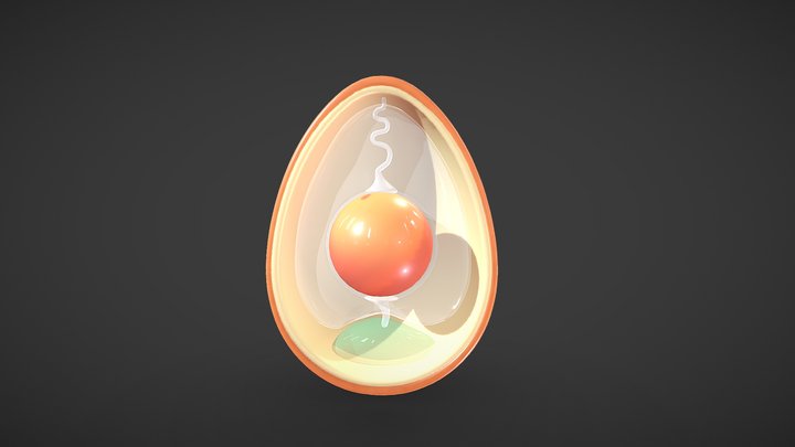 Anatomy Of Bird Egg 3D Model