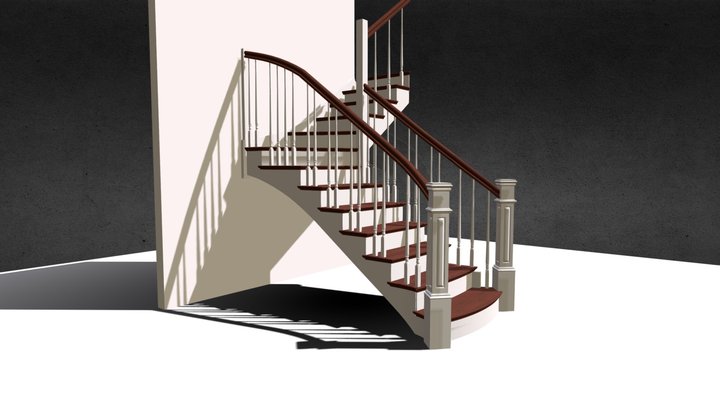 BigPosts Stair 3D Model