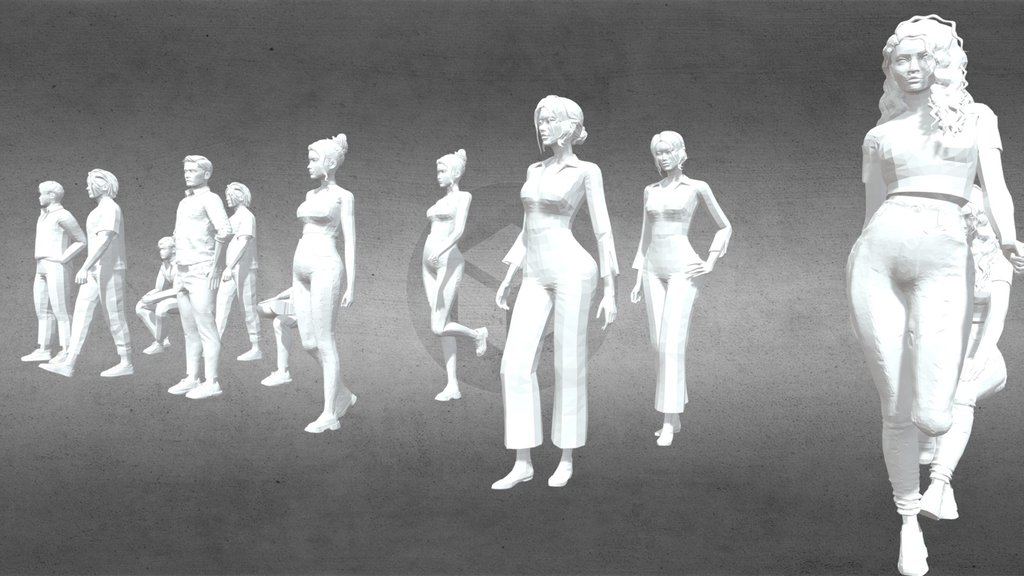 People Striking Poses For Architectural Renders