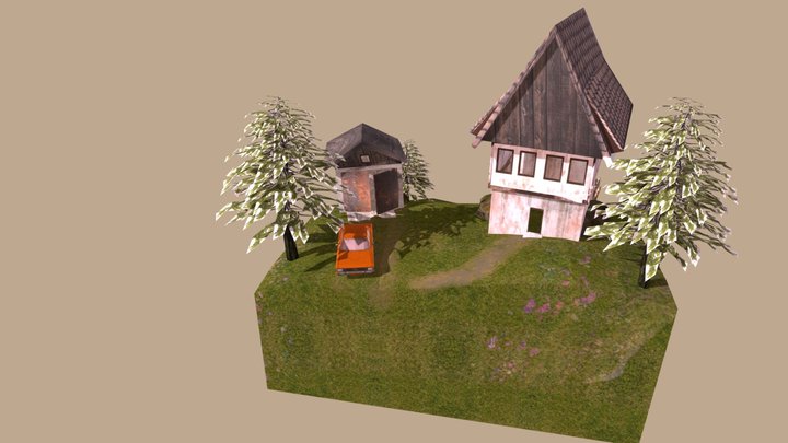 DAE Diorama - ON THE HILL 3D Model