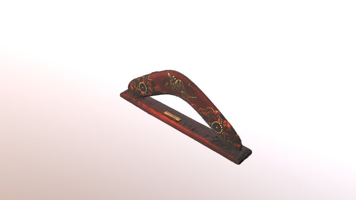 Authentic Australian Handmade Boomerang 3D Model