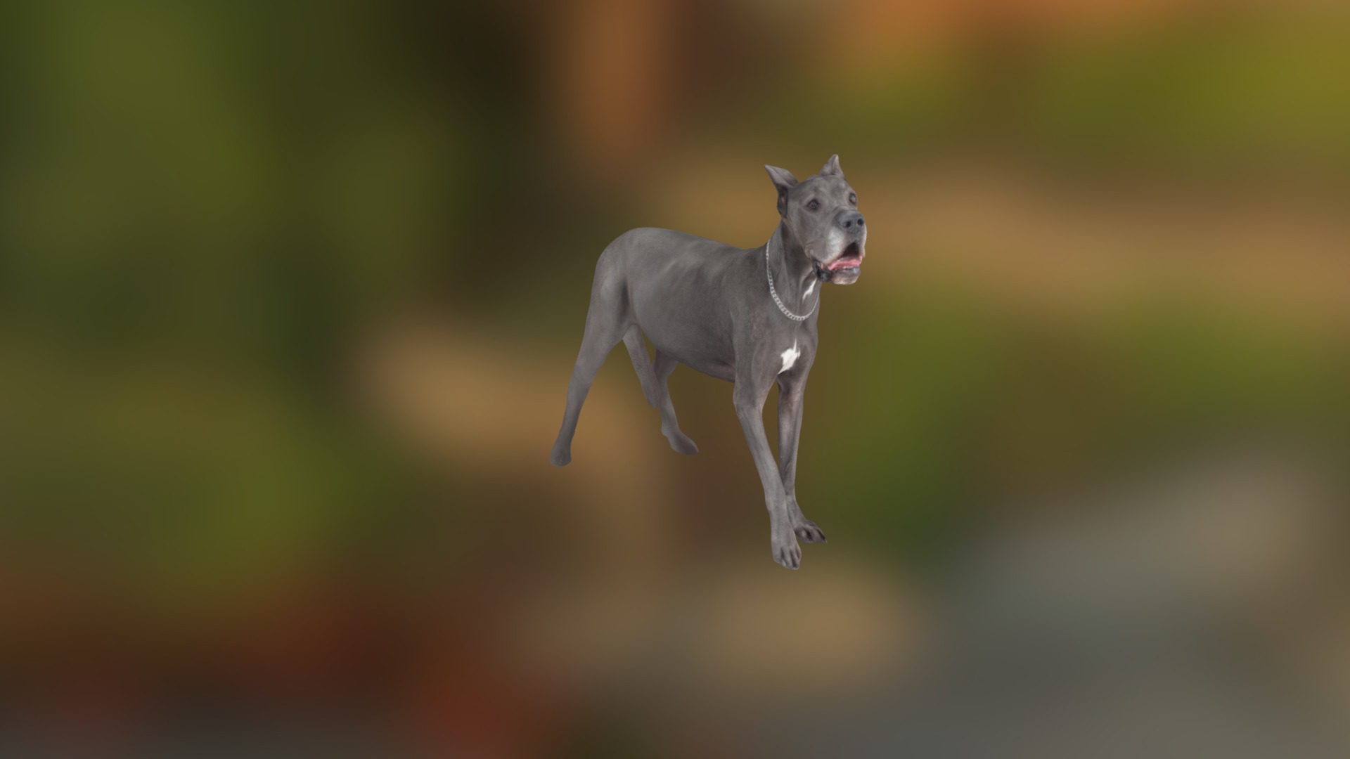 3D model Danua - This is a 3D model of the Danua. The 3D model is about a dog jumping in the air.