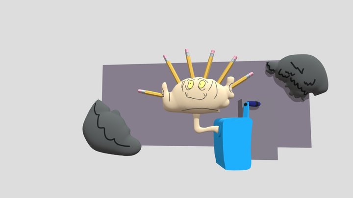 "Meanwhile" scene from Rockos Modern Life 3D Model