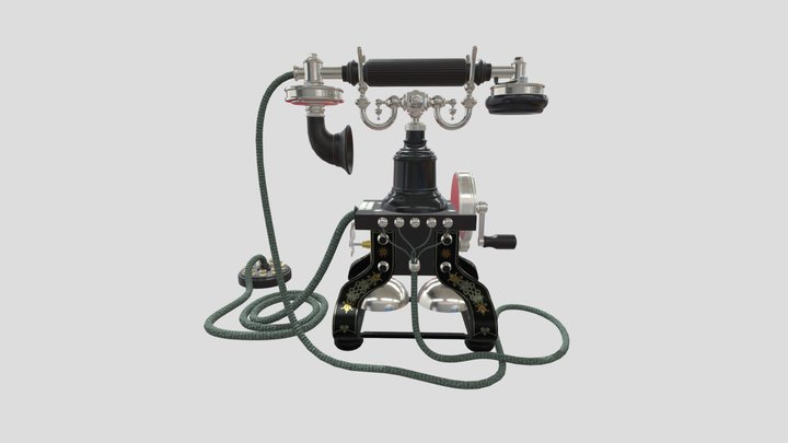 Ericsson Skeleton Telephone 1892 3D Model