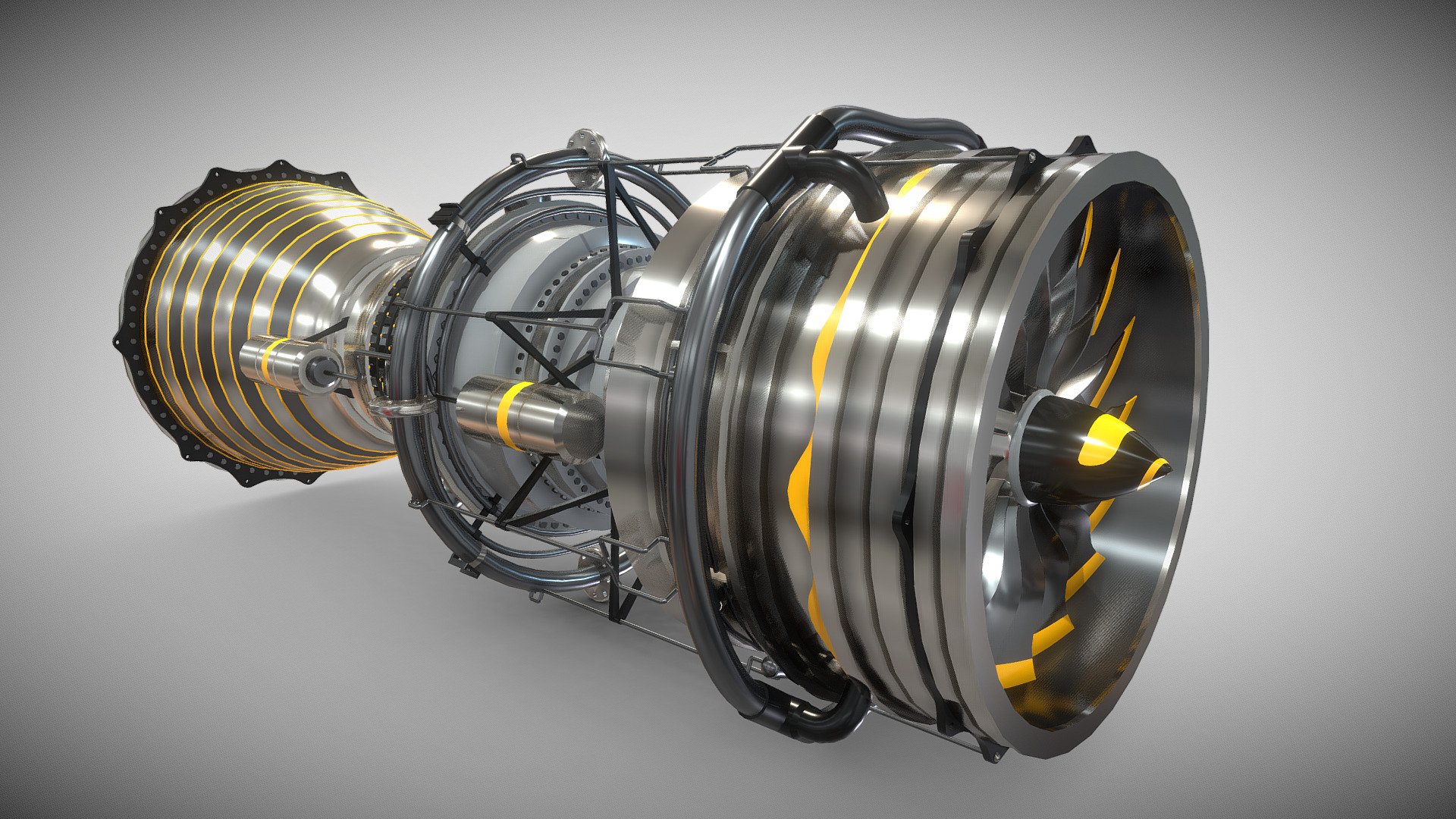 Turbine | Turbofan Engine | Jet Engine - Download Free 3D model by  blenderbirb (@blenderbirb) [74c6ace]