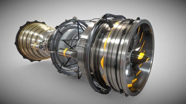 Turbine | Turbofan Engine | Jet Engine 3D Model