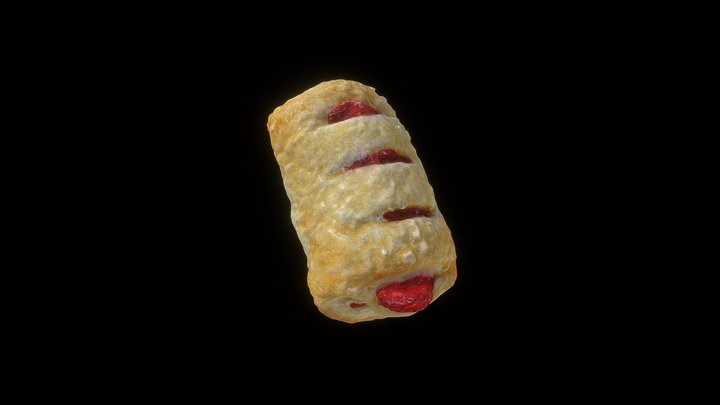 Raspberry Strudel 3D Model