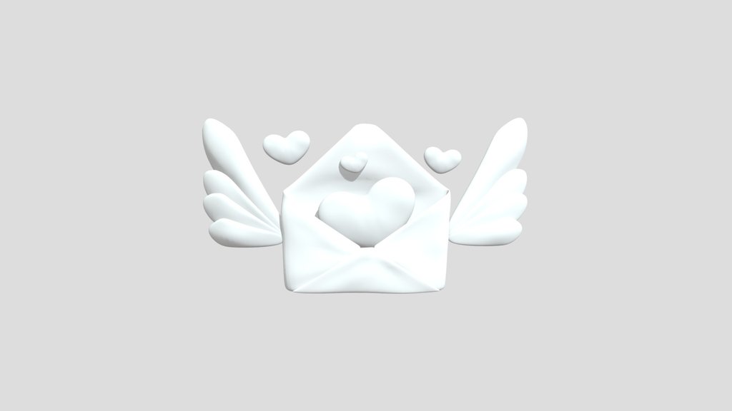 Envelope Of Heart Stylized