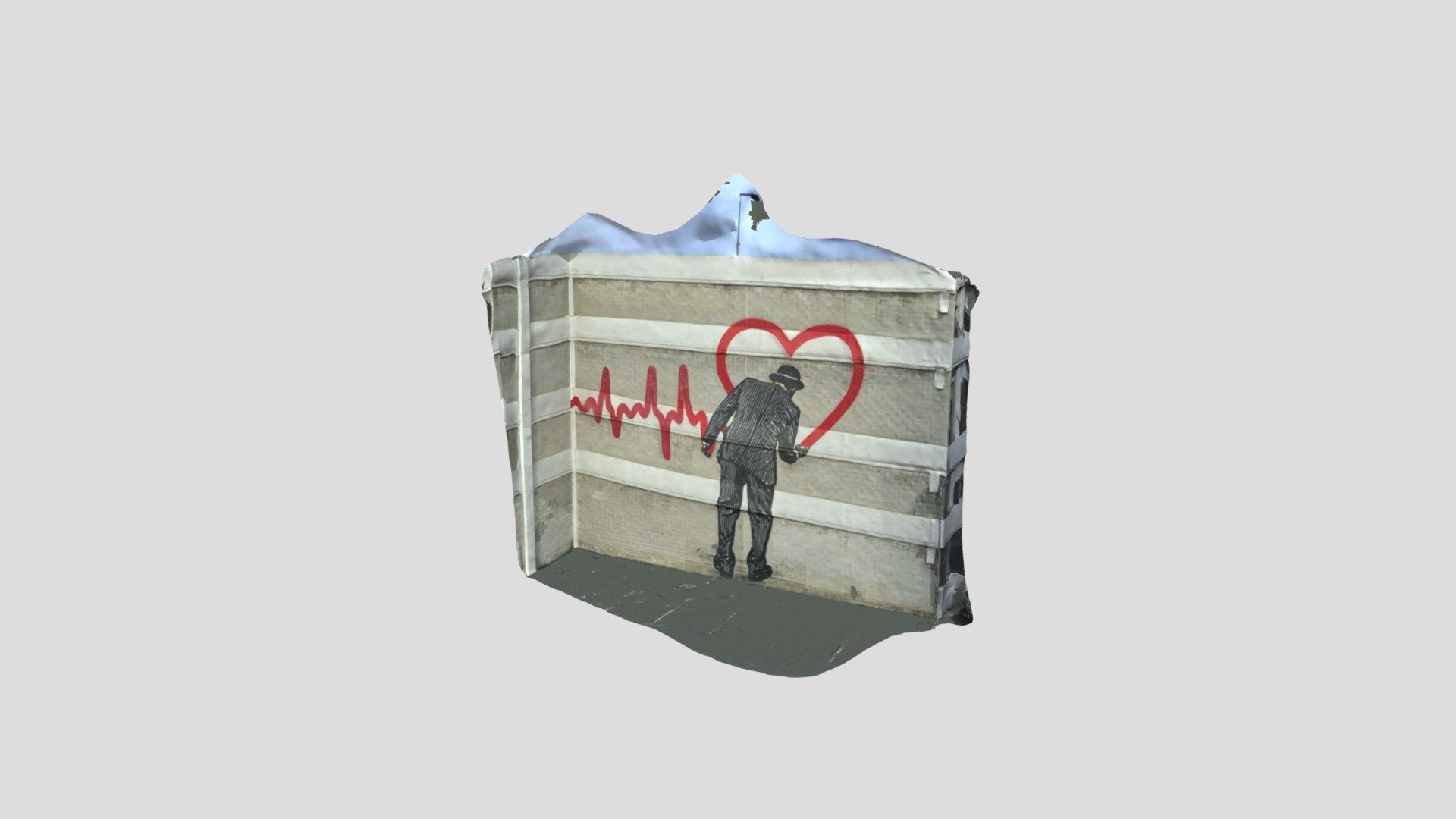 Graffiti on a Parking Garage (VCU_3D_7423) 3D model by Virtual