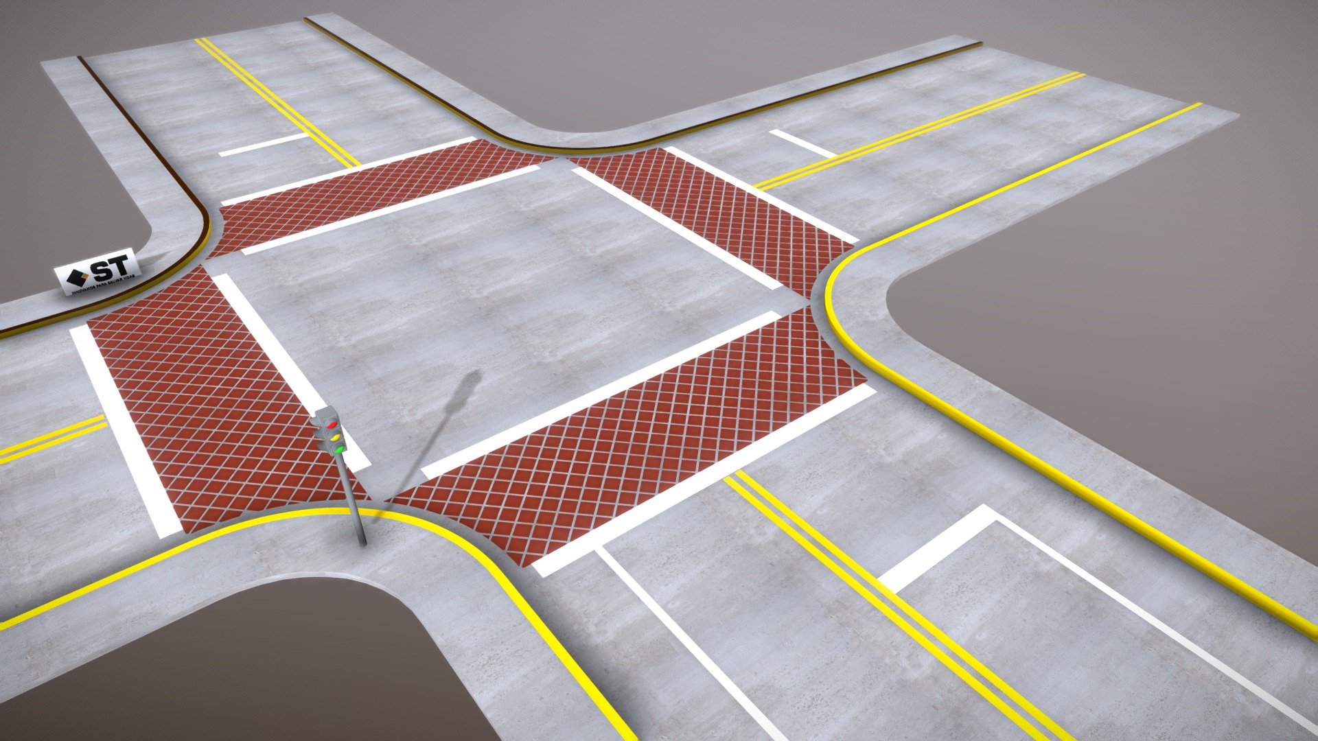 Paso Peatonal Con Patrones Terracota - Concreto - 3D model by StDrive3d ...