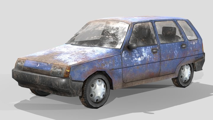 ZAZ-1105 "Dana" FreeLowPoly 3D Model