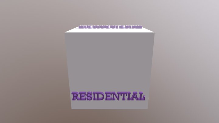 CUBE WITH TEXT 3D Model