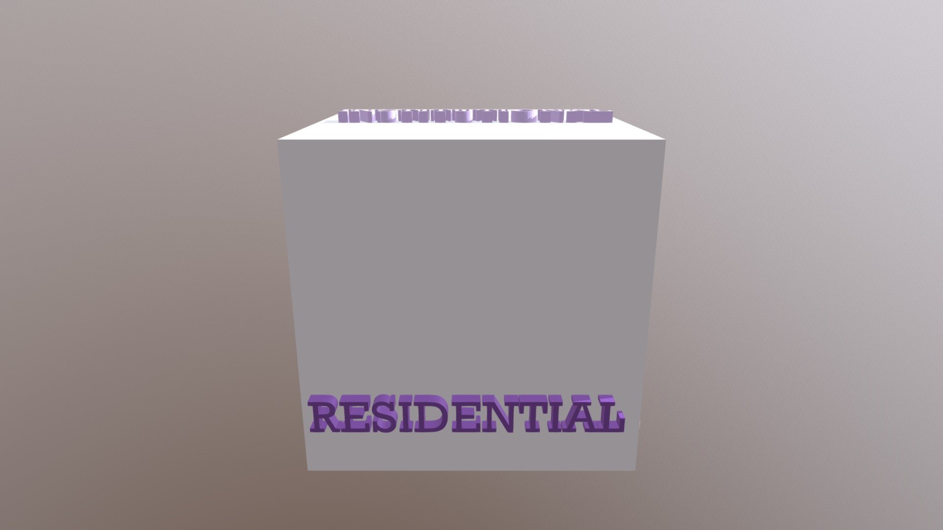 CUBE WITH TEXT