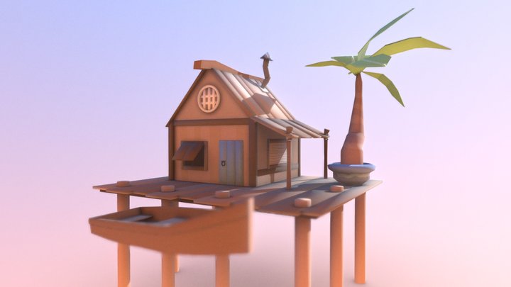 Cartoon House 3D Model