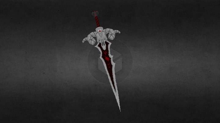 Skull Goat Sword 3D Model
