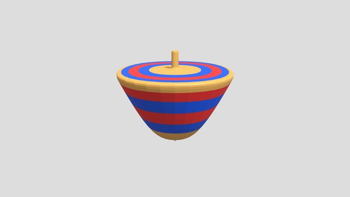 easy low poly Trompo toy practice 3D Model