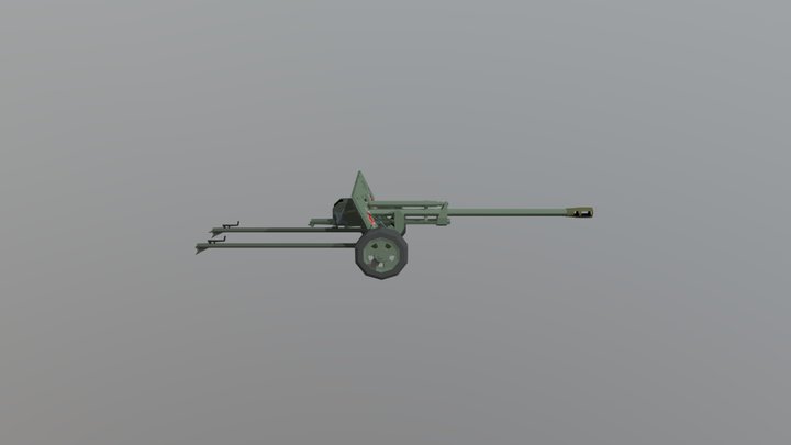 ZIS-3 LowPoly 3D Model
