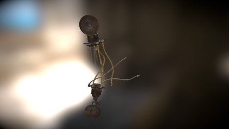 Damaged Steampunk Wall Light 3D Model
