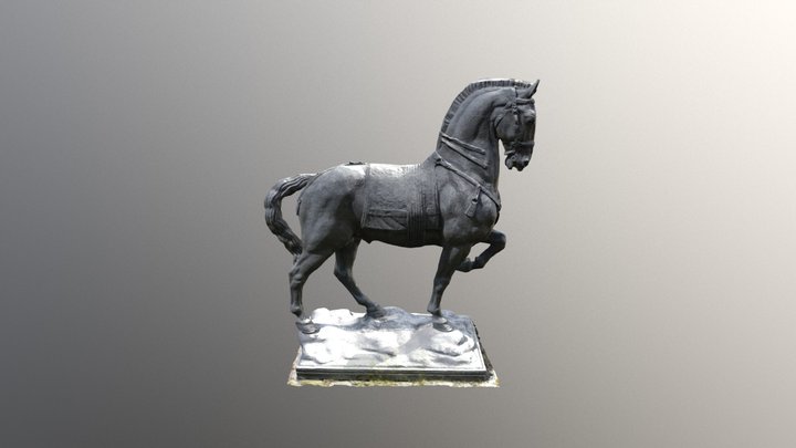 Le cheval sans le cavalier by Bourdelle 3D Model