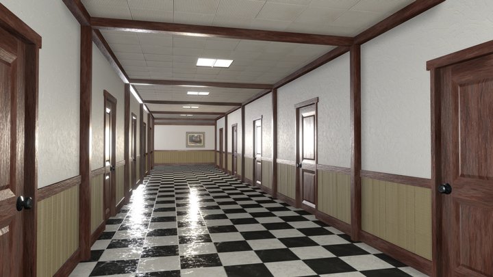 Building Hallway 3D Model