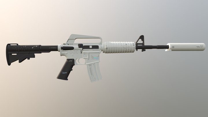 CSGO WEAPON: M4A1-S PRINTSTREAM 3D Model