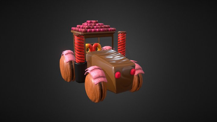 Candy Tractor 3D Model