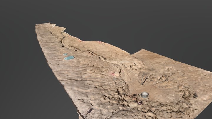Rudolph Canyon drainage channel and fan 3D Model