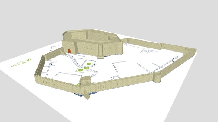 Chlemoutsi castle 3D Model