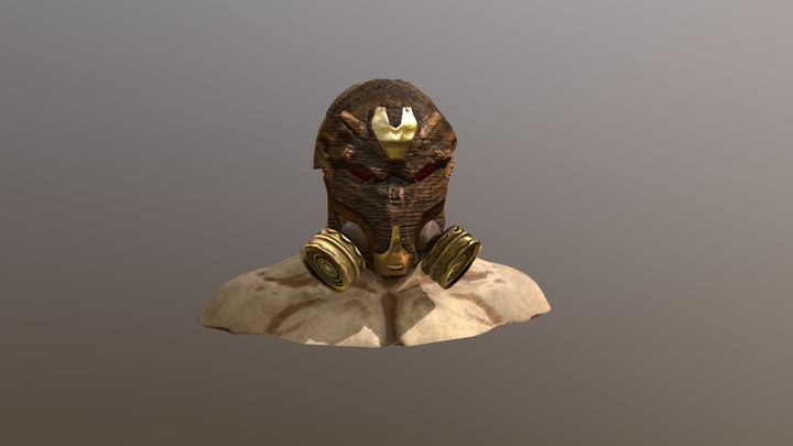 Steampunk Mask Bust 3D Model