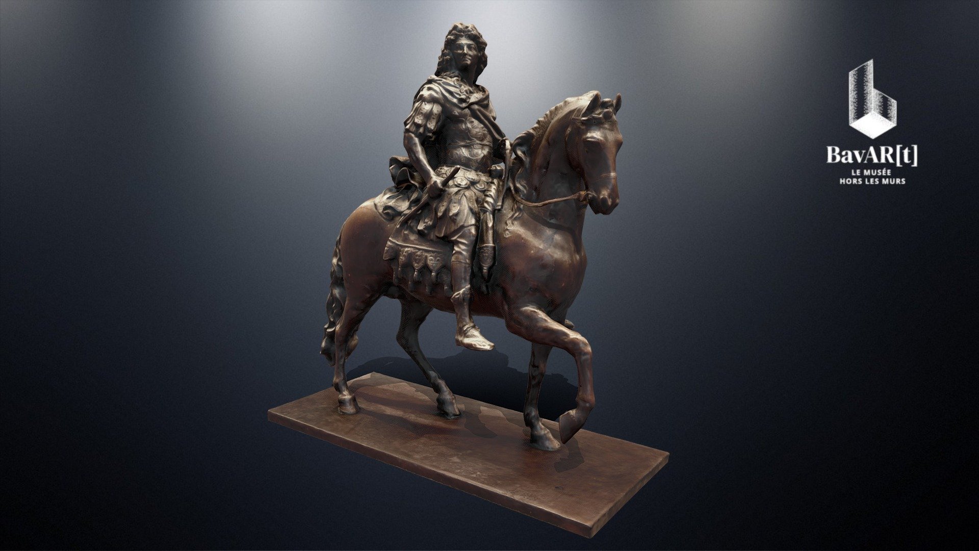 Statue équestre de Louis XIV, Antoine Coysevox — Sketchfab embed 3D viewer