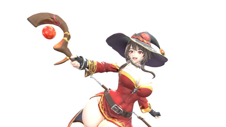 Ai-Anime Mage Konosuba 3D Model