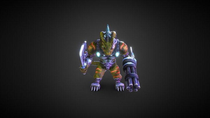 lizard Man commander 3D Model