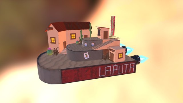 LAPUTA Cargo Frieght (LO POLY) 3D Model
