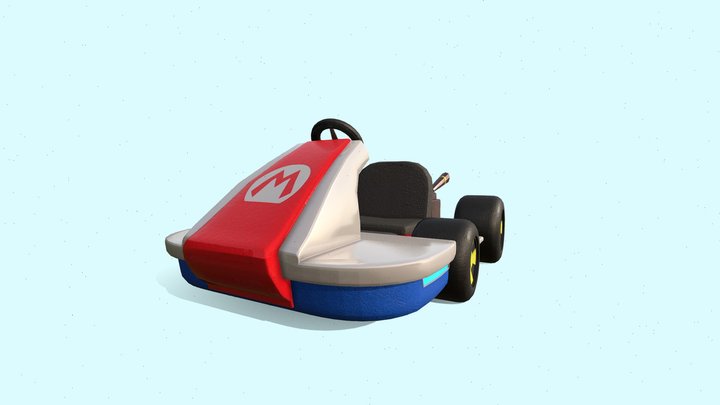 Mario Kart - low poly kart - substance nintendo 3D Model
