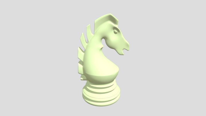 Chess Knight White 3D Model