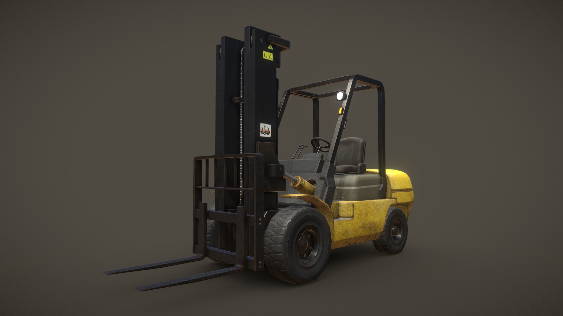 3D model Forklift Truck – Low Poly 3D Model - This is a 3D model of the Forklift Truck - Low Poly 3D Model. The 3D model is about a forklift with a forklift.