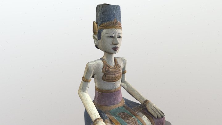 Javanese Loro Blonyo Statue (Male) 3D Model