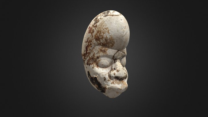 Hacha in the form of head of sacrificial victim 3D Model