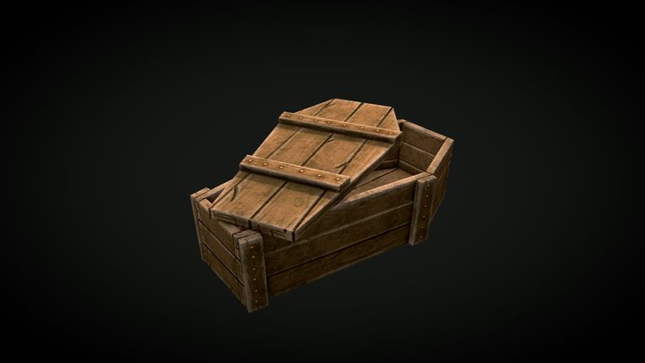 Stylized Coffin 3D Model