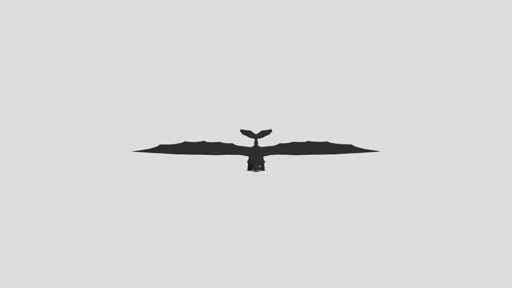 Toothless Model Textured Rigged 3D Model
