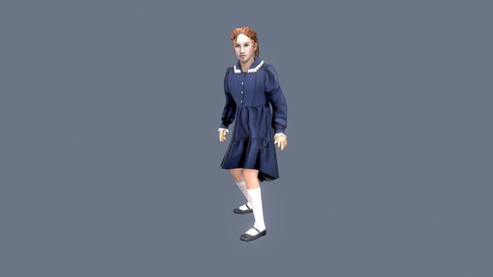 Ellie (lowpoly character) 3D Model